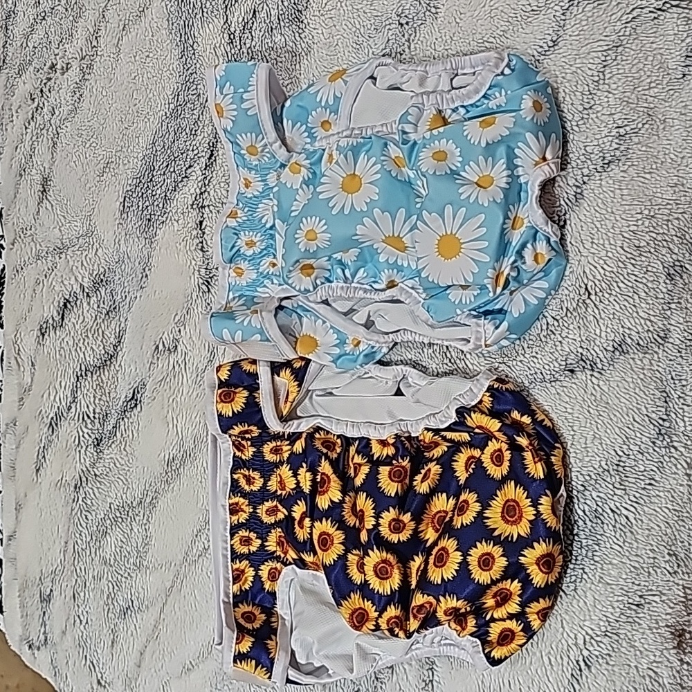 Set of 2 Pet Soft size XL Female Washable Diapers- Flower Print